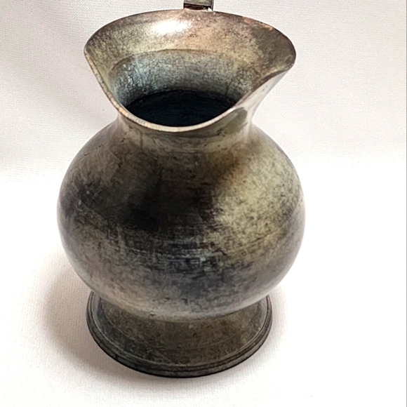 Antique Pewter Silver Pitcher - Picture 3 of 13